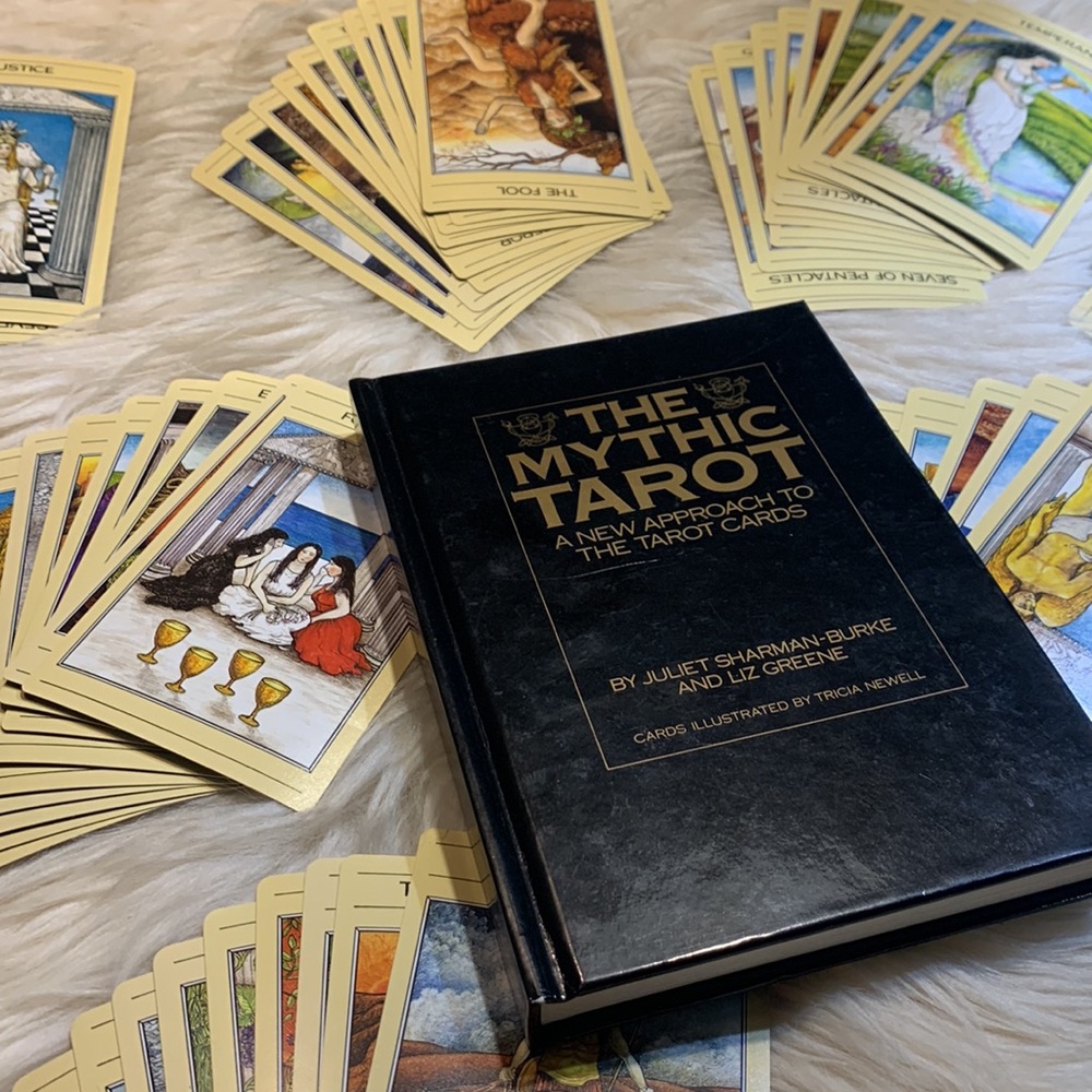 RARE FIND. Mythic Tarot book and cards. A new approach to the tarot cards